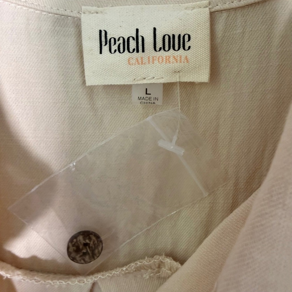 Neutral Summer Button Down Cotton Shirt Dress NEW (SM) Cutouts Sleeveless Cream - Picture 8 of 15